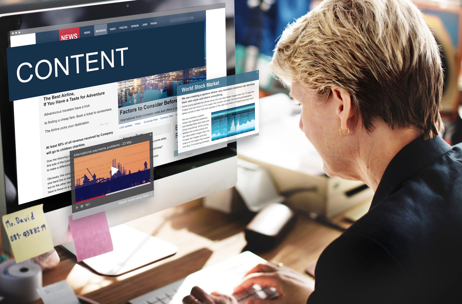 Media Journalism Global Daily News Content Concept